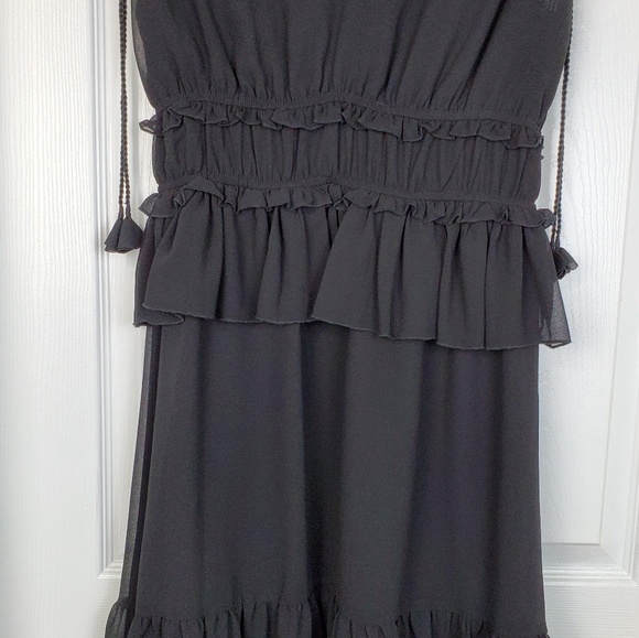 NWT Gibson Latimer ruffle waist vneck Button dress - Picture 7 of 8
